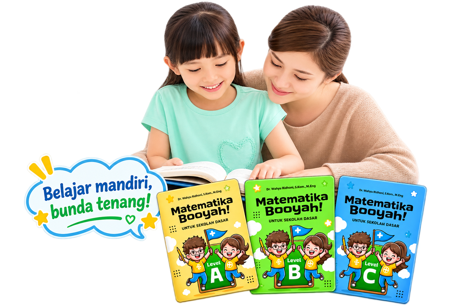 Ibu dan anak belajar bersama Matematika Booyah